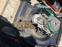 Grass on mower drive.jpg