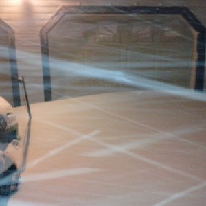 Snow coming halfway up my garage door.