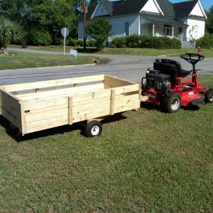 I wanted a utility trailer for rakes, trimmers, chicken manure, pine straw, whatever, and I wanted it heavy enough for a load with a low profile. I bu