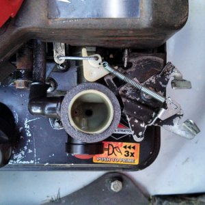 top view of the carb