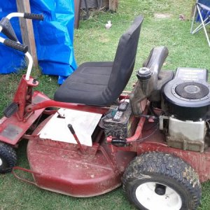 1983 Snapper 30084S with 1992 Briggs & Stratton Power Built 12HP engine. (Pic taken before cleanup!) Bought as part of a package deal with the Weed Ea