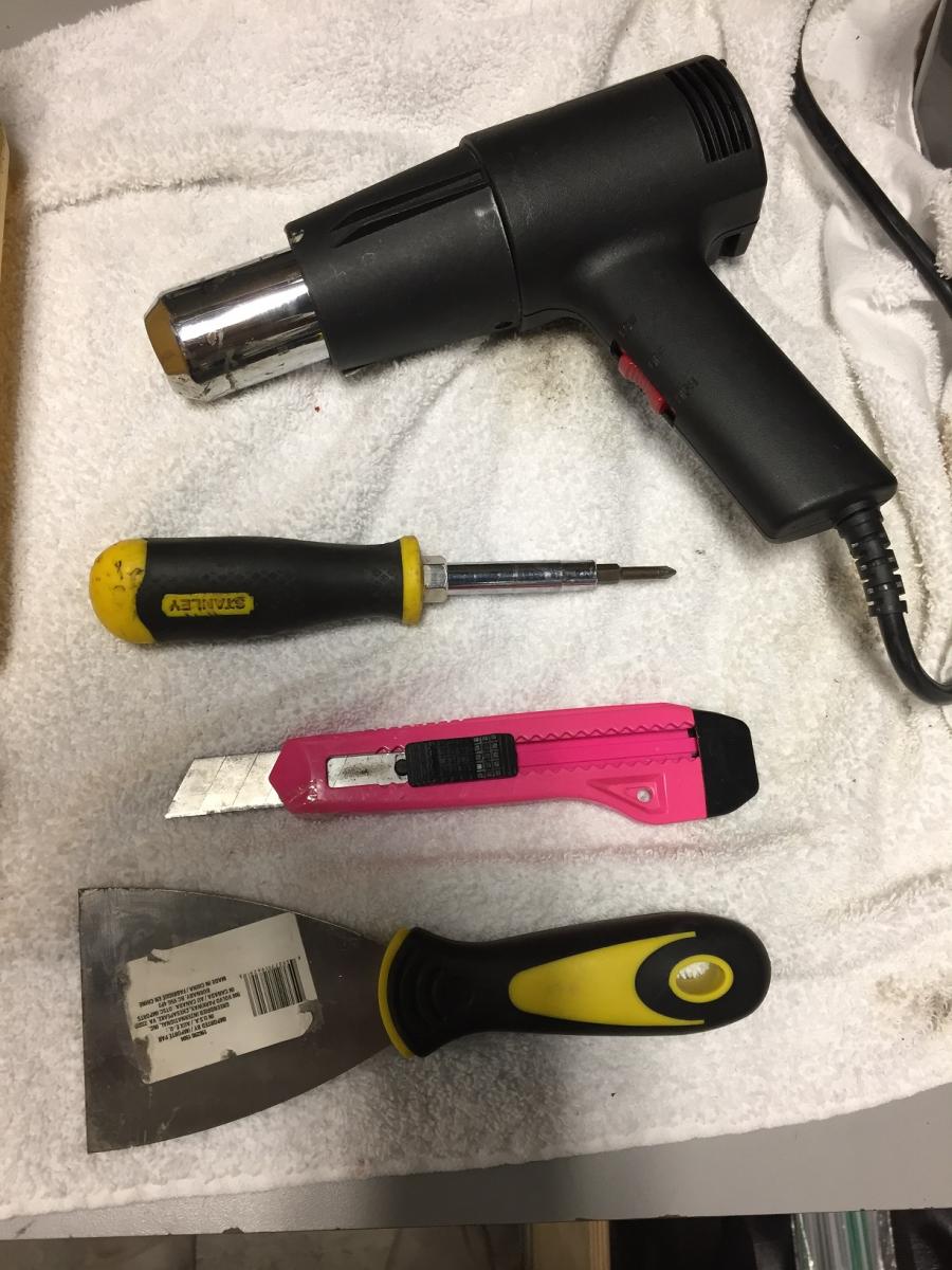 01   Tools Needed

These are the only tools you need to fix your plastic gas tank.. other than the plastic materials to do the job that is..