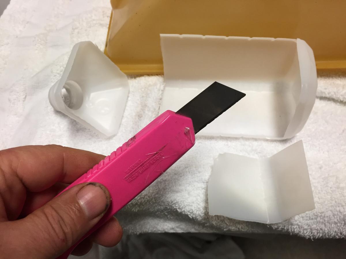 04   Cut the Bottle close to shape needed

Preparation and making the piece fit the hole is the key to a successful operation.