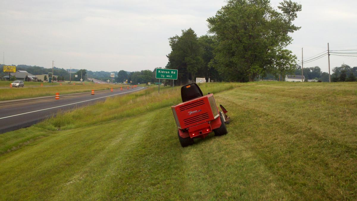 ~20 degree slope by the highway