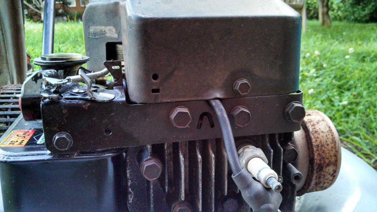 front of engine, no stamped numbers