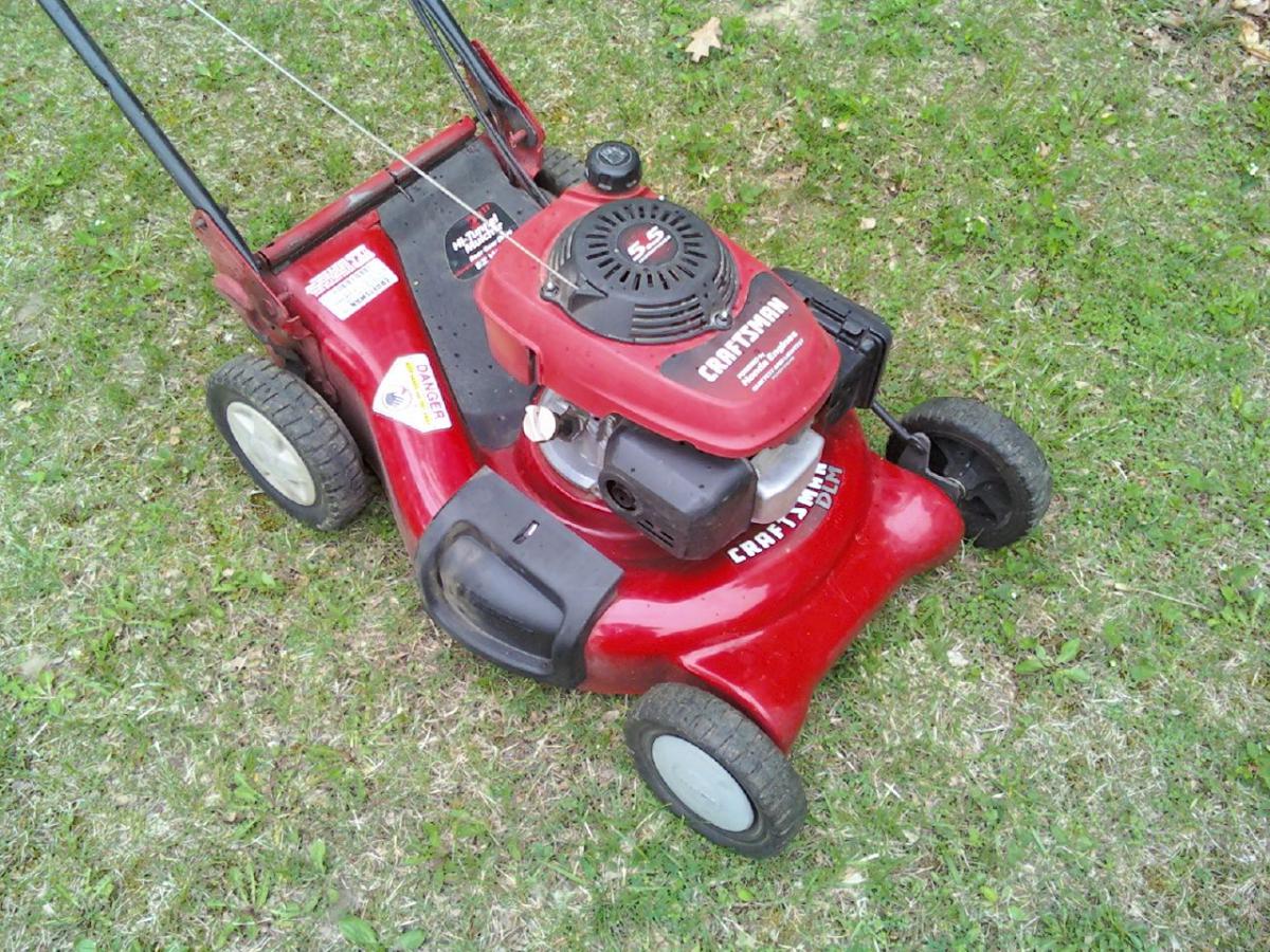 Nice Craftsman with a blade clutch and one lever wheel adjust. Needed a new rear adjuster bar for 35 dollars. I'd like to find another one of these. I