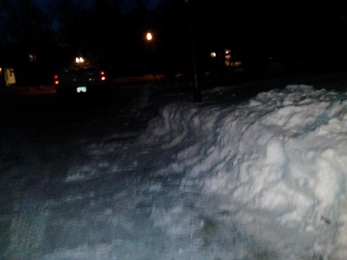 Plowed driveway