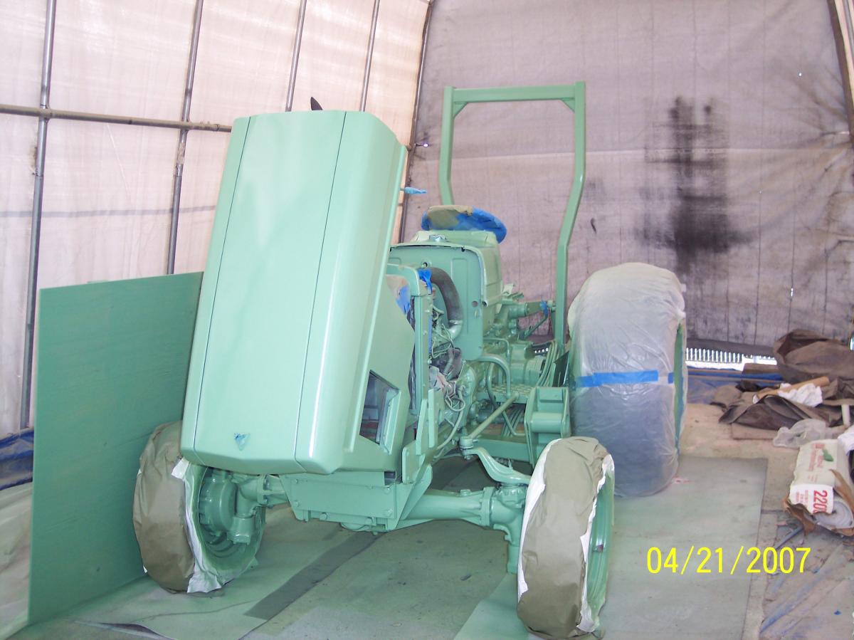 Tractor prep and Paint 4 22 07 006