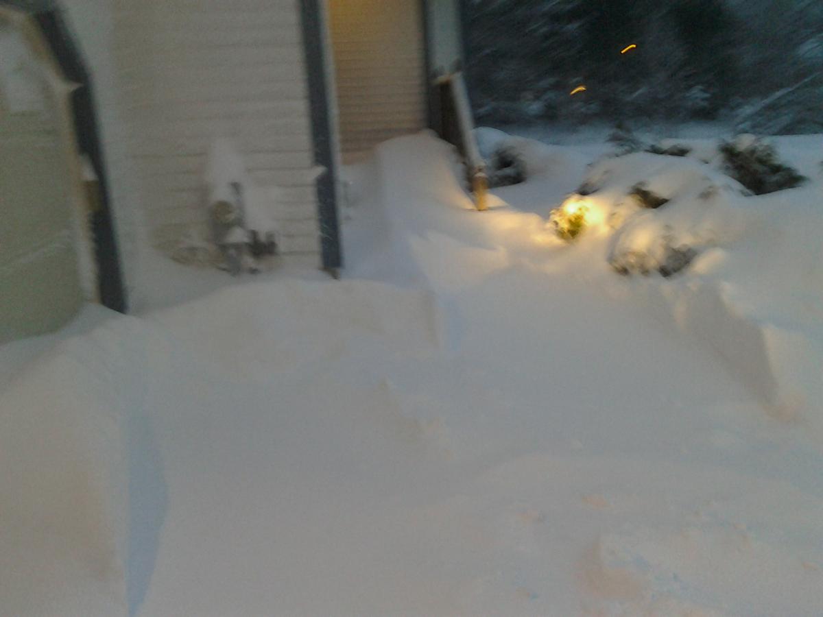 Walkway/Staircase before shoveling.